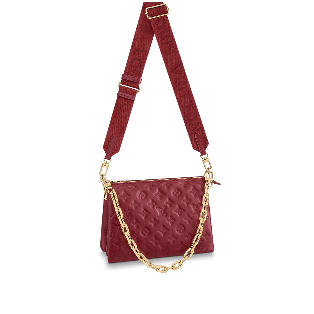 Louis Vuitton COUSSIN PM Handbag Monogram Embossed M59275 Wine